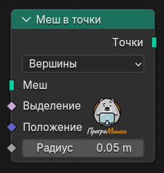Нода Меш в точки