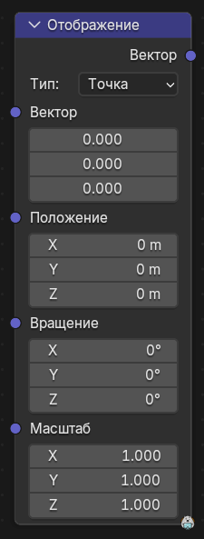 Нода Отображение