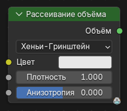 Нода Рассеивание объёма
